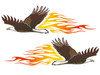 Flamed Bald Eagle decals - 2pc set