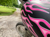 No. 28 - Old School Flames - Airbrush Edition - Bubblegum w/ Smoke pinstripe - 28pc. set