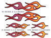 Devil's Tails - Flame decals - Tangerine/Plum Airbrushed - 6pc set 