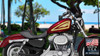  Old School - maroon & gold - 2 pc - Sportster tank panels 