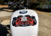 The large  7 3/4" x 6" decal shown 
on a 3.3 gal sportster tank
(Color red black)