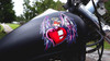 Skull long hair (mirrored) Tank, fender & fork decals  (7 piece set)  