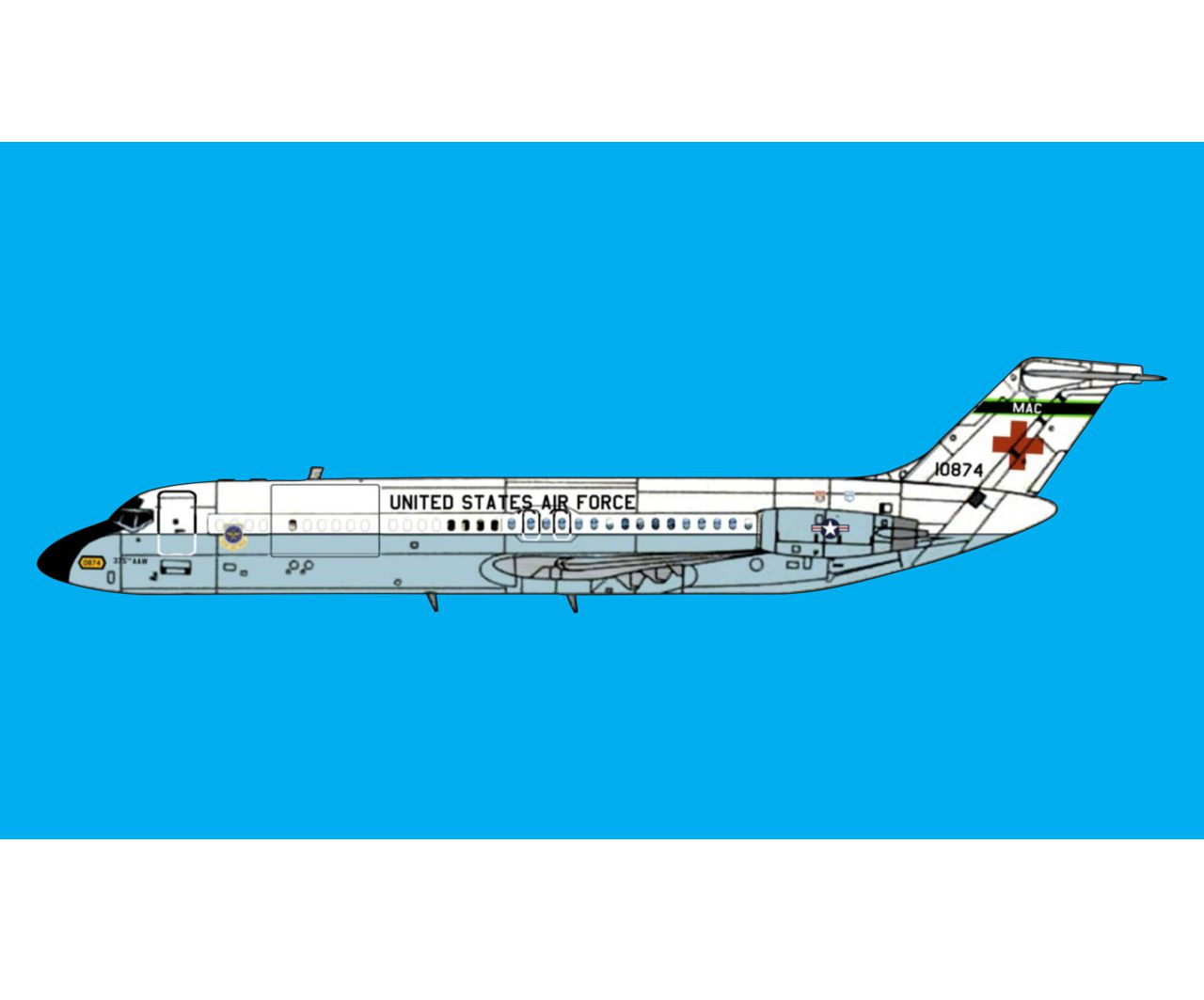 Special/Custom order: USAF Plane drawing/decal