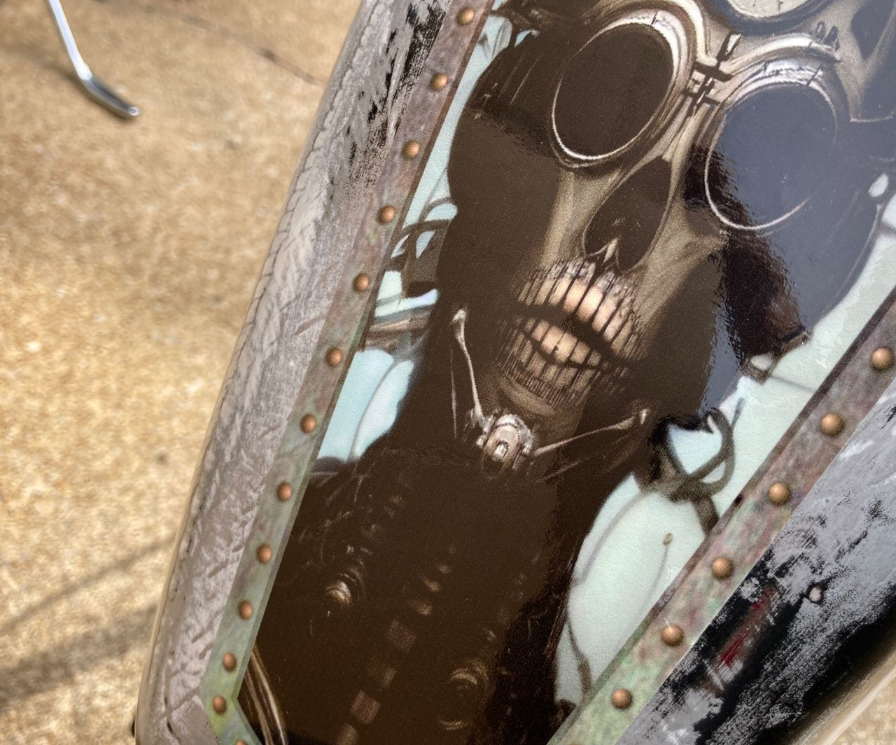 Steampunk Skull | Motorcycle top tank decal
