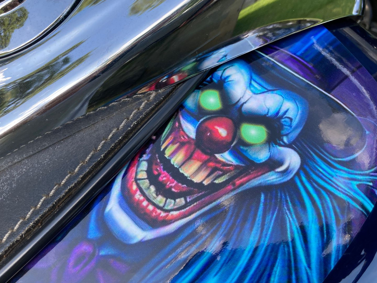 Evil Clown No.1 | Split Tank | 2 piece Motorcycle Tank Decal set