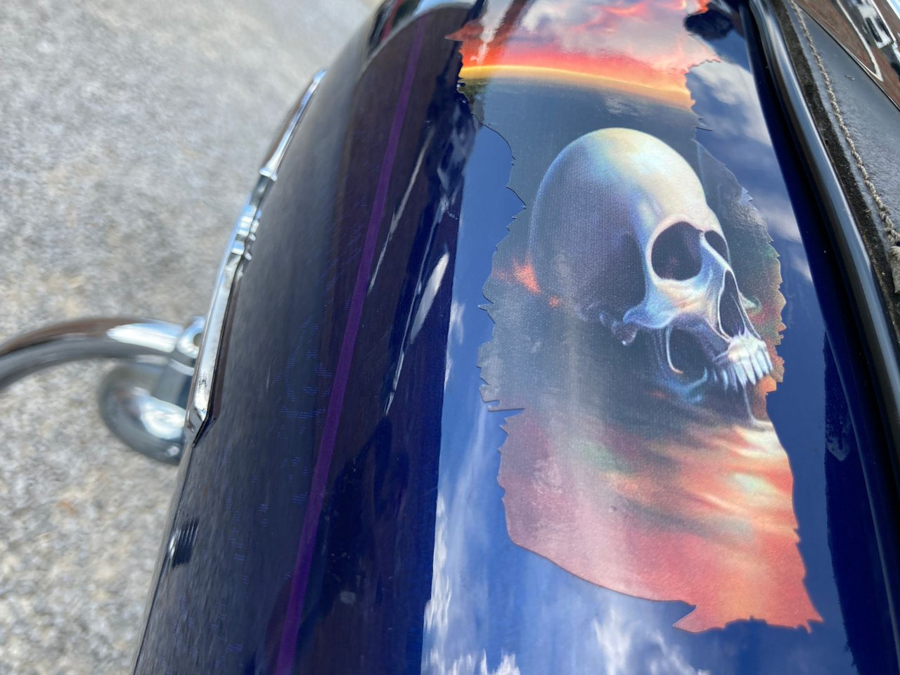 2 Adesivi Teschio Demone Per Moto – Decalcomanie In Vinile Per Serbatoio E Carene, Personalizzabili