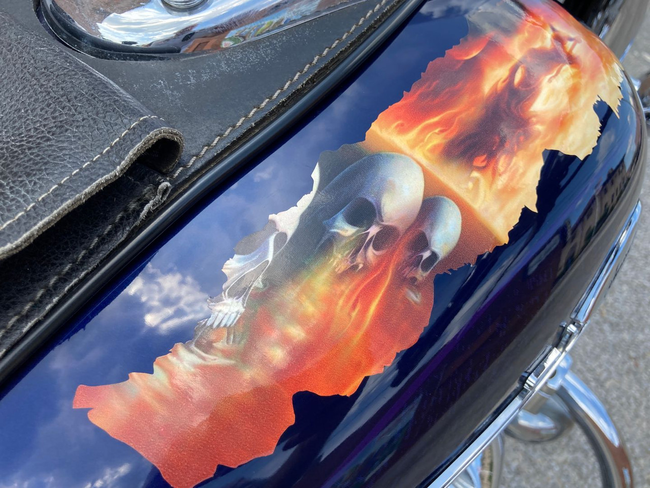 Skull Motorcycle decals