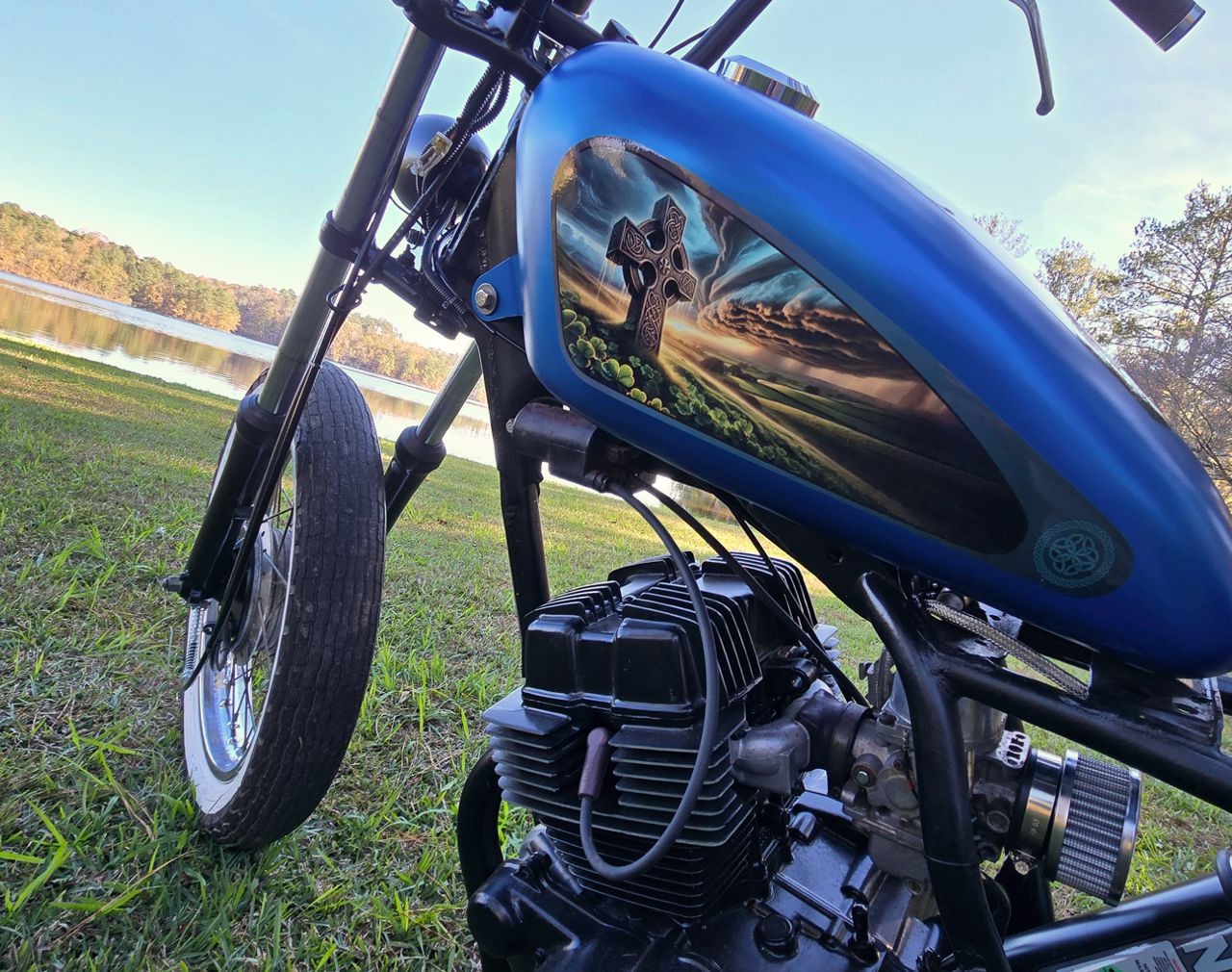 Celtic Emerald Cacophony |Harley Sportster Tank decals | 3 piece set