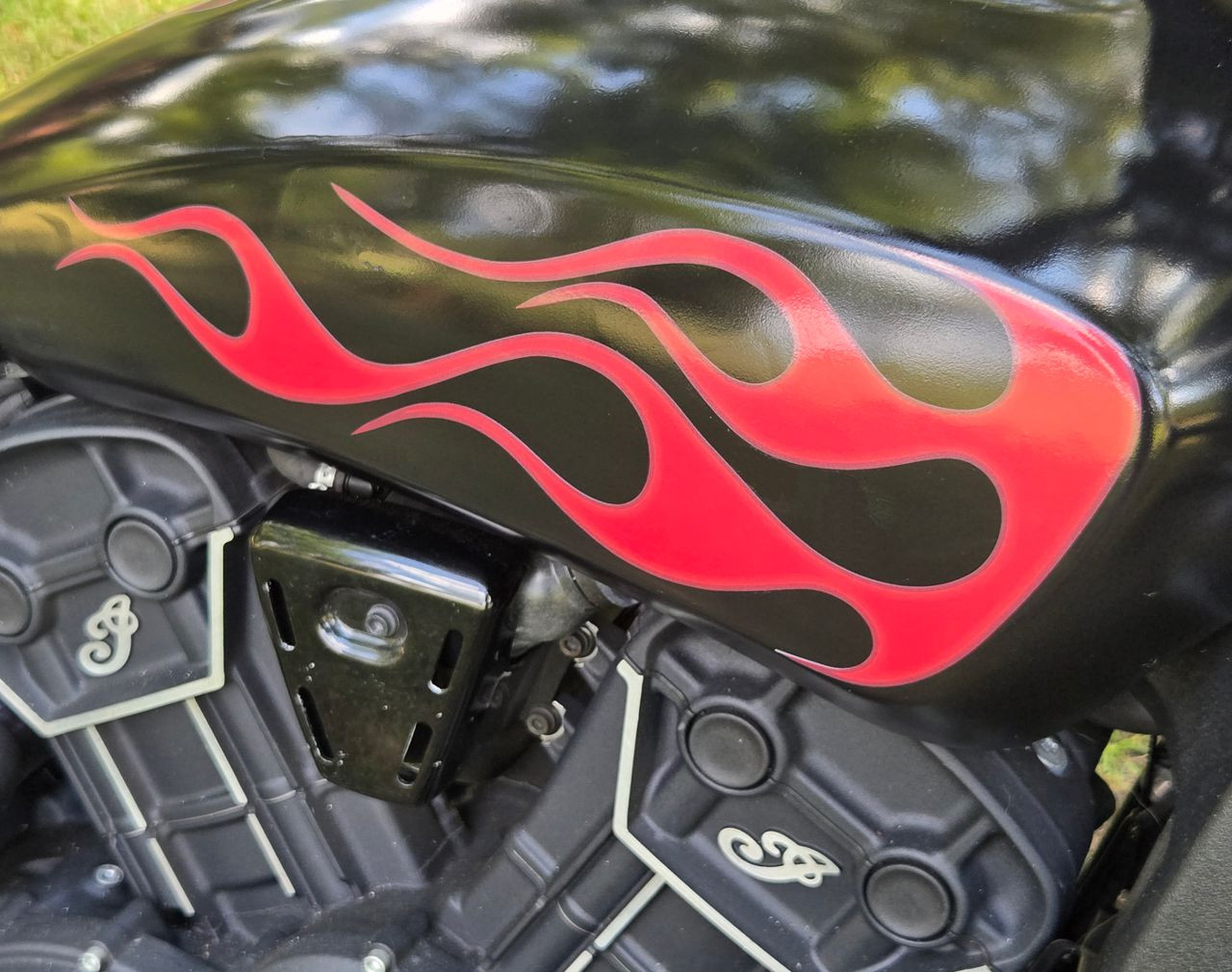 Cherry Bomb Red - Motorcycle Flame Decals – Custom Airbrushed