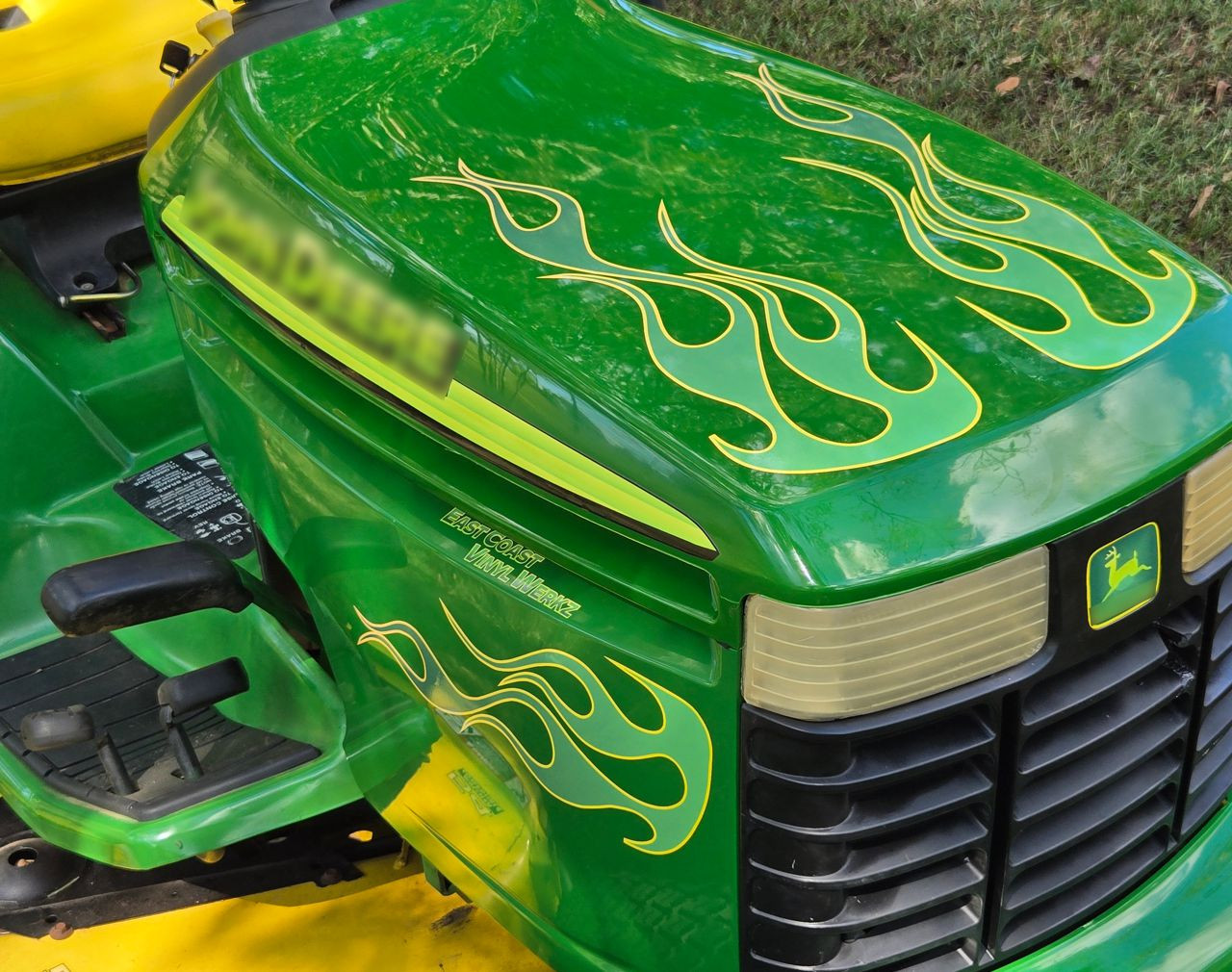 Lawn Mower / Garden tractor Flame Decals | 4pc Set | Hot Rod Flames