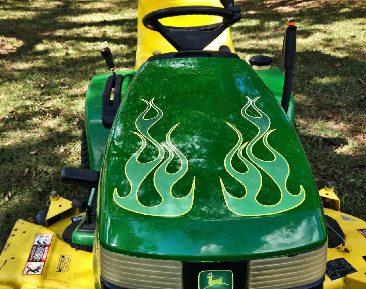 Lawn Mower / Garden tractor Flame Decals | 4pc Set | Hot Rod Flames