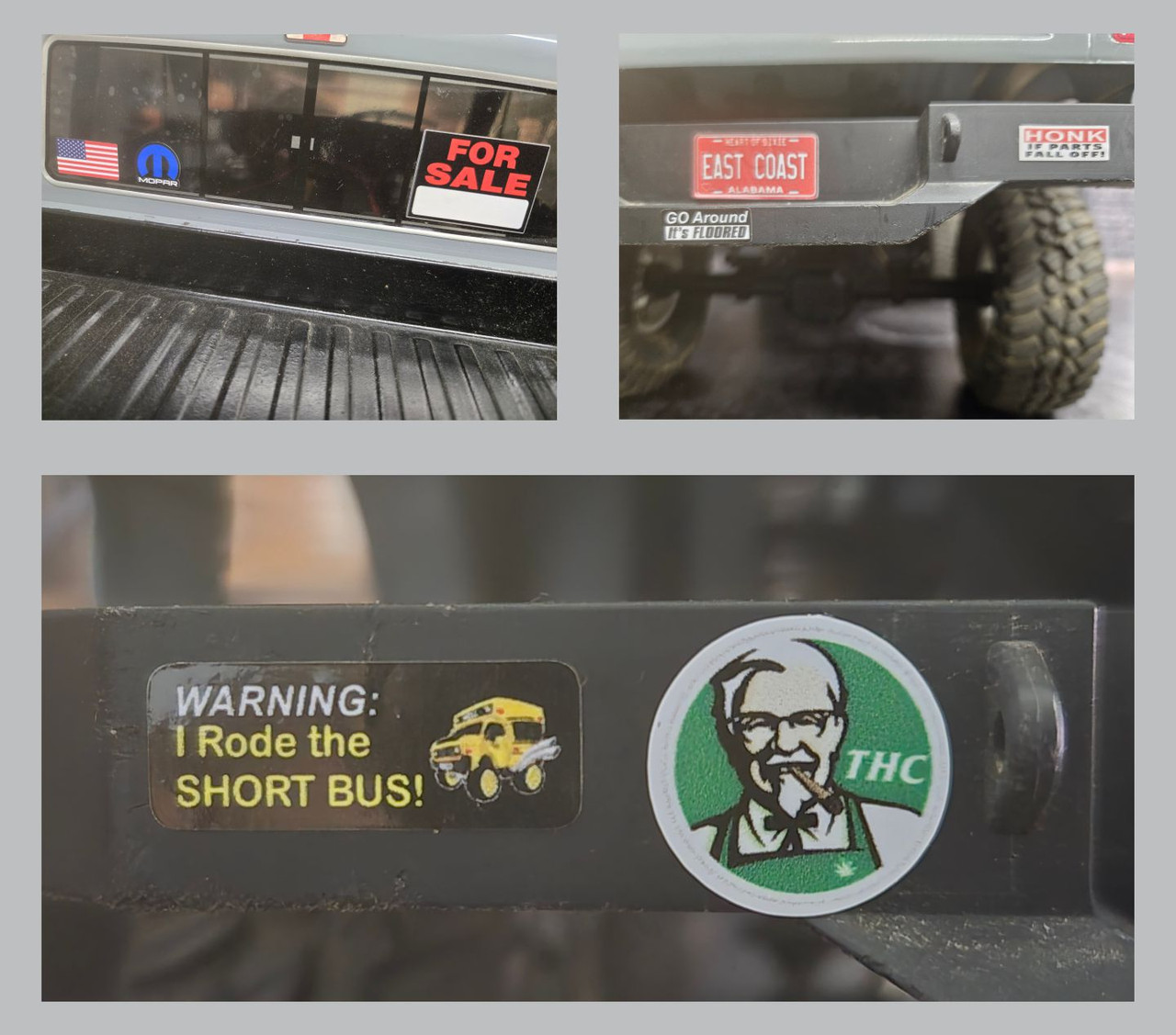 1/10 scale rc rock crawler stickers