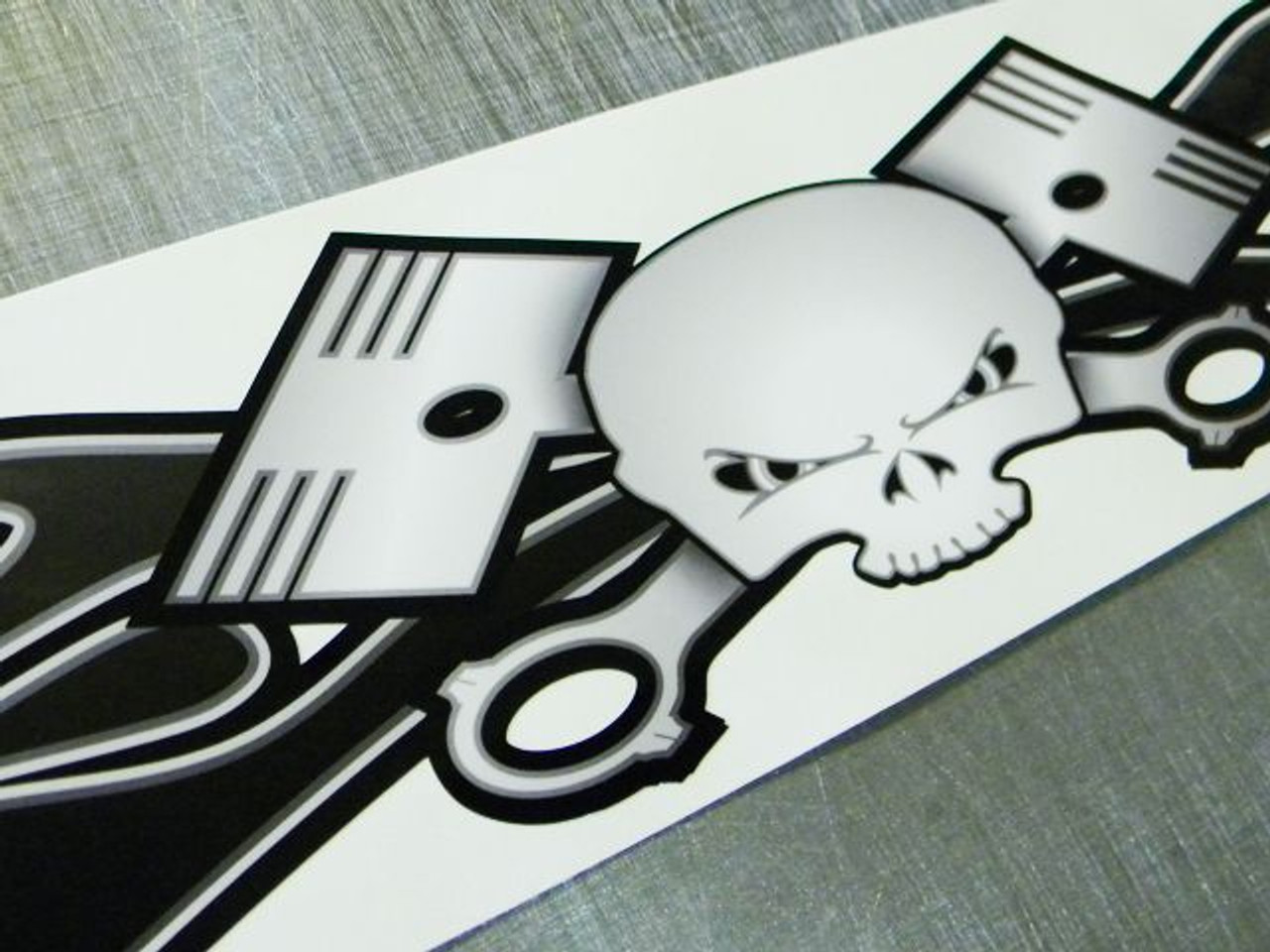 Shown on backing paper, prior to shipment. this decal has no background