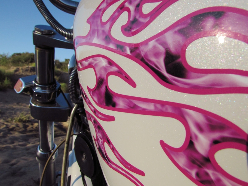 No. 18 - Tribal Flame motorcycle decals - Bubblegum True Fire Edition