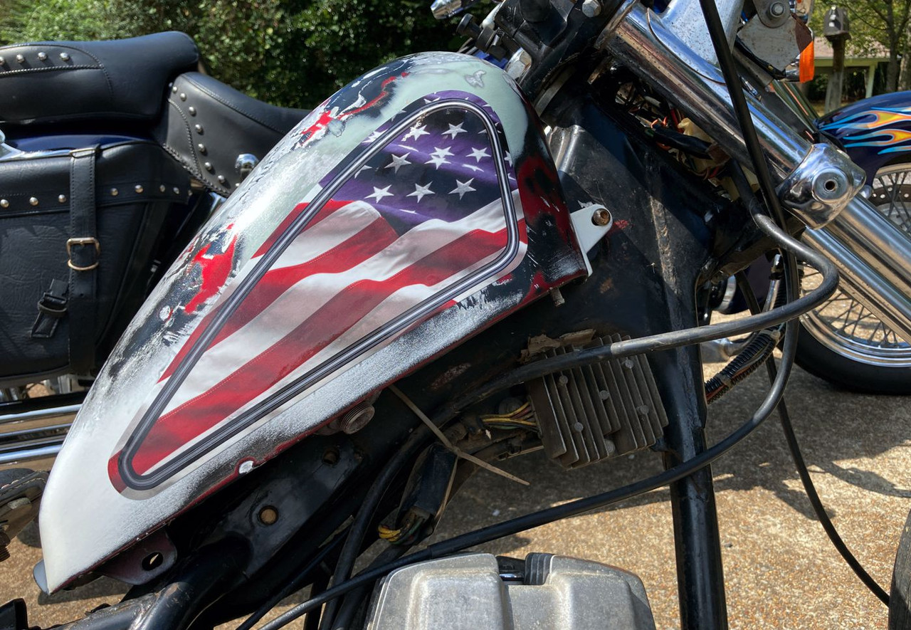 American Flag - Patriotic - 2pc set - Sportster tank panels