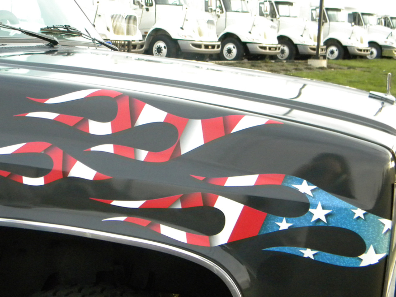 American Flag hot rod flames for your car, truck or tow truck.