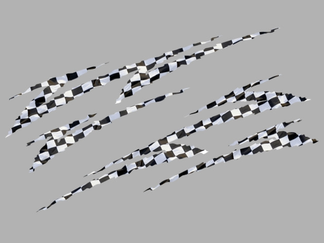 Ripped Stripe - 4pc set - Checkered Flag - East Coast Vinyl Werkz