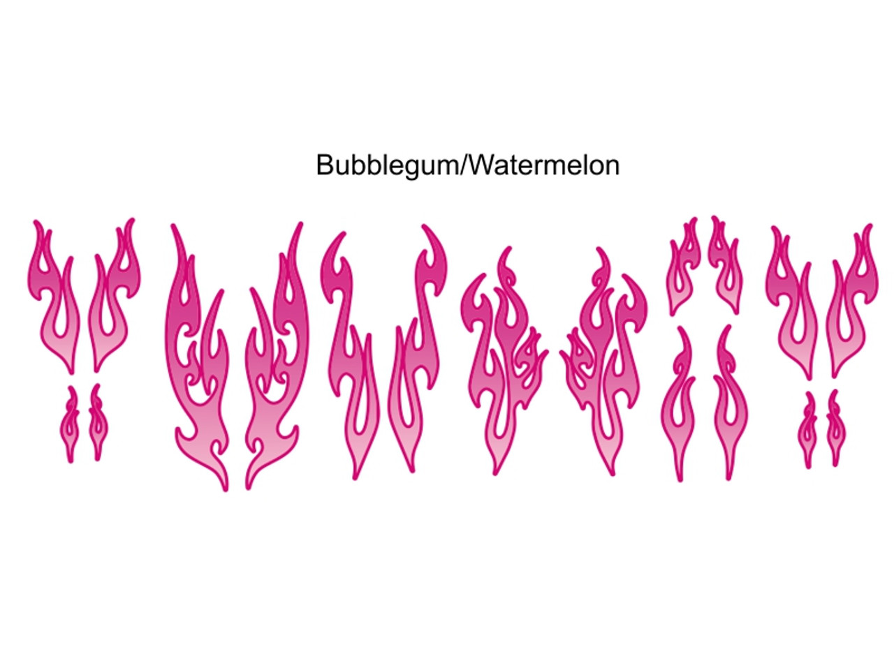 Bubblegum flames with a Watermelon pinstripe