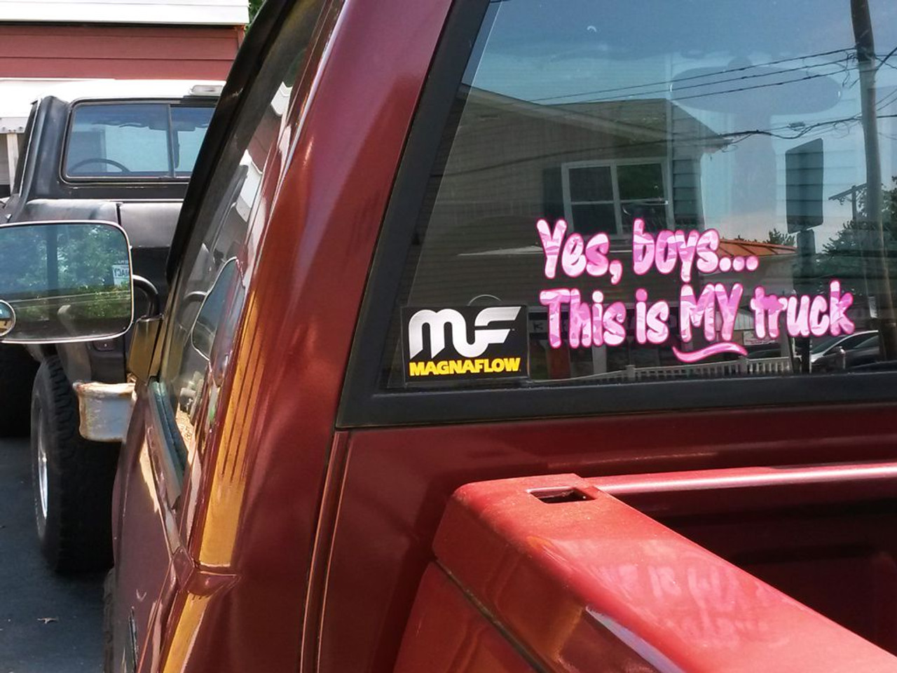 Yes boys...This is MY truck - Pink Camo - window decal