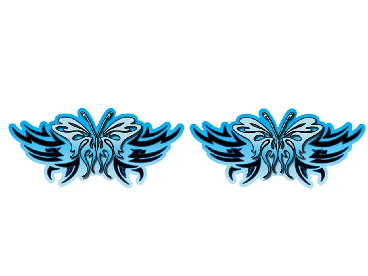 Tribal Butterfly - Set of 2 window or body decals - PICK COLOR