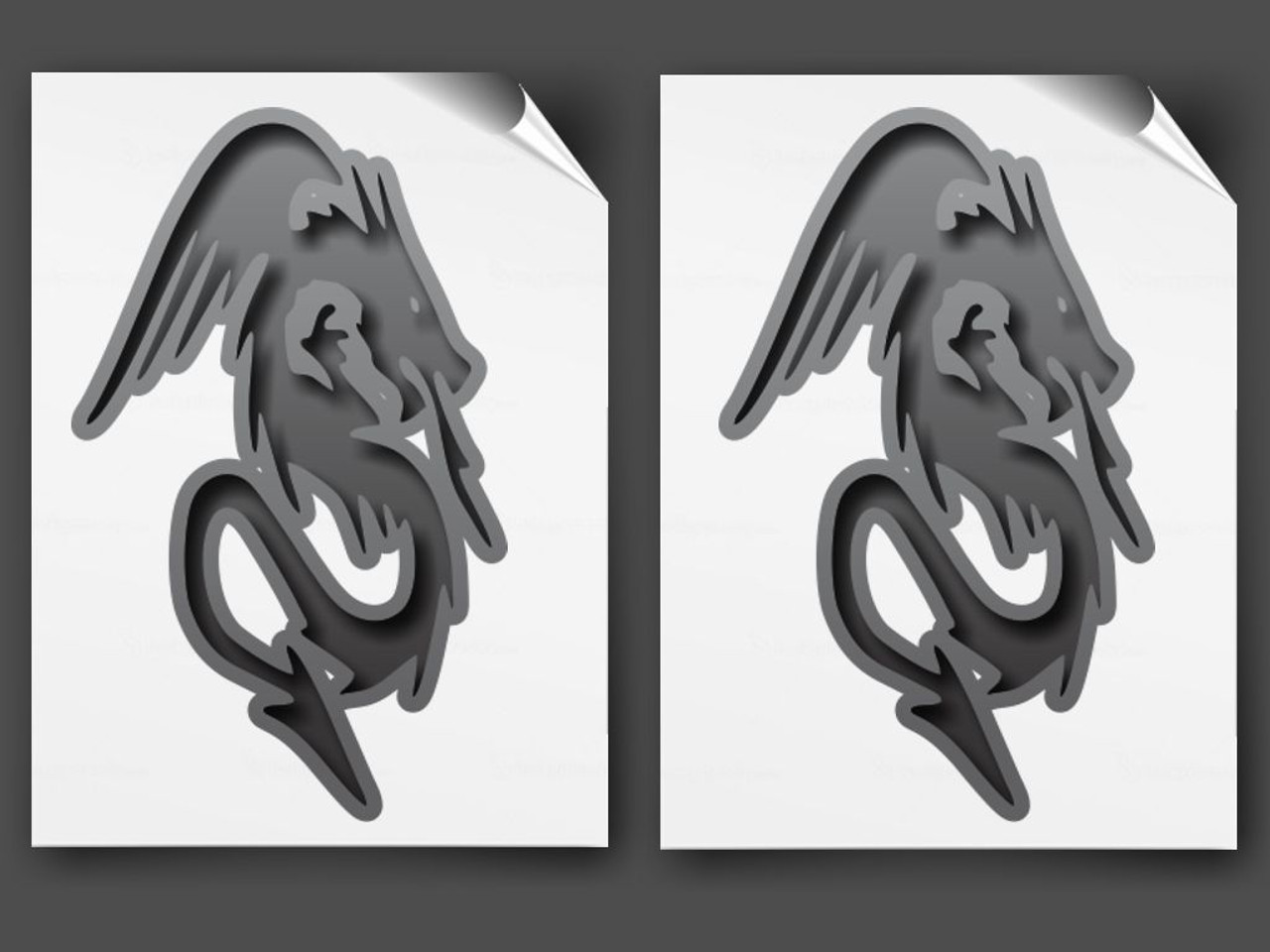 Dragons - Motorcycle Fork Decals  - 2pc set