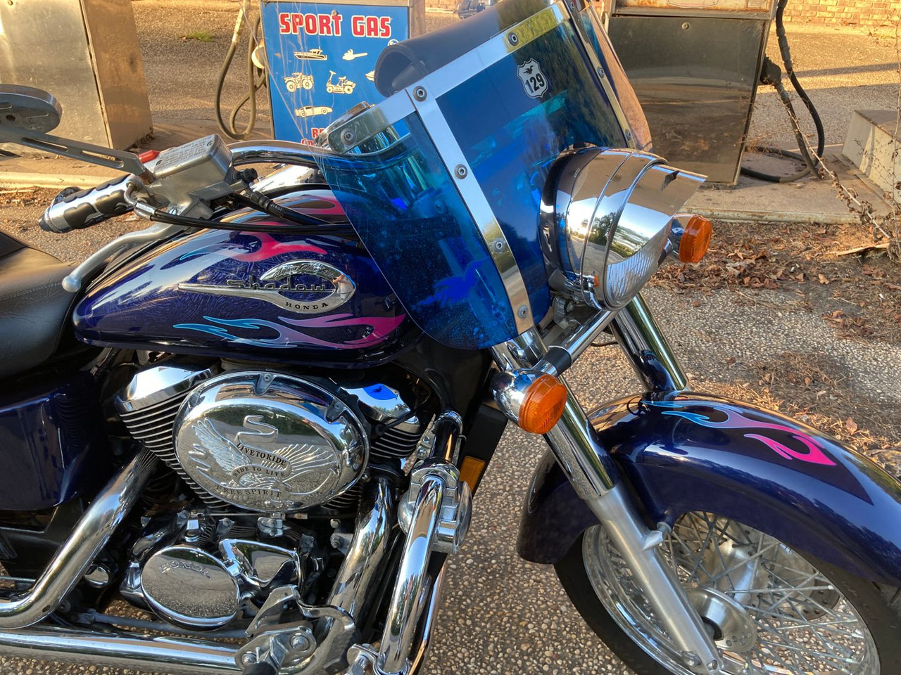 No. 8 Slash | motorcycle Flame Decals | Watermelon/Midnight | 8pc. set