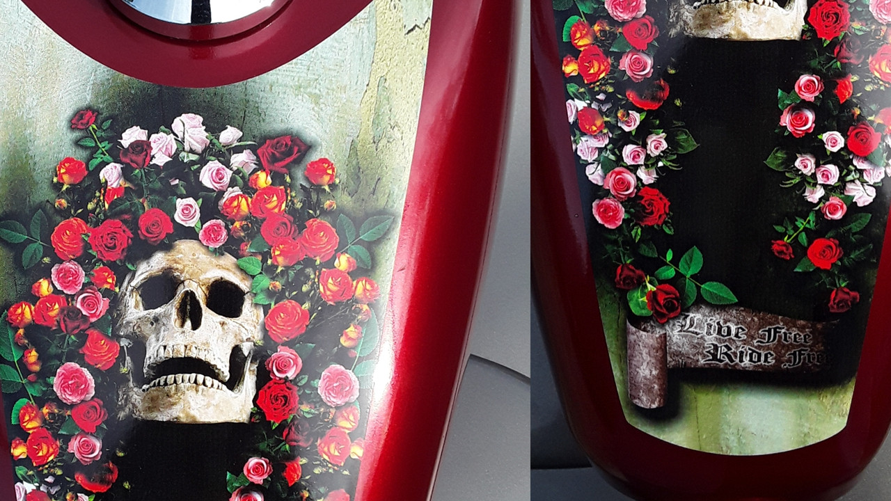 Skull & roses - Tank top Decal