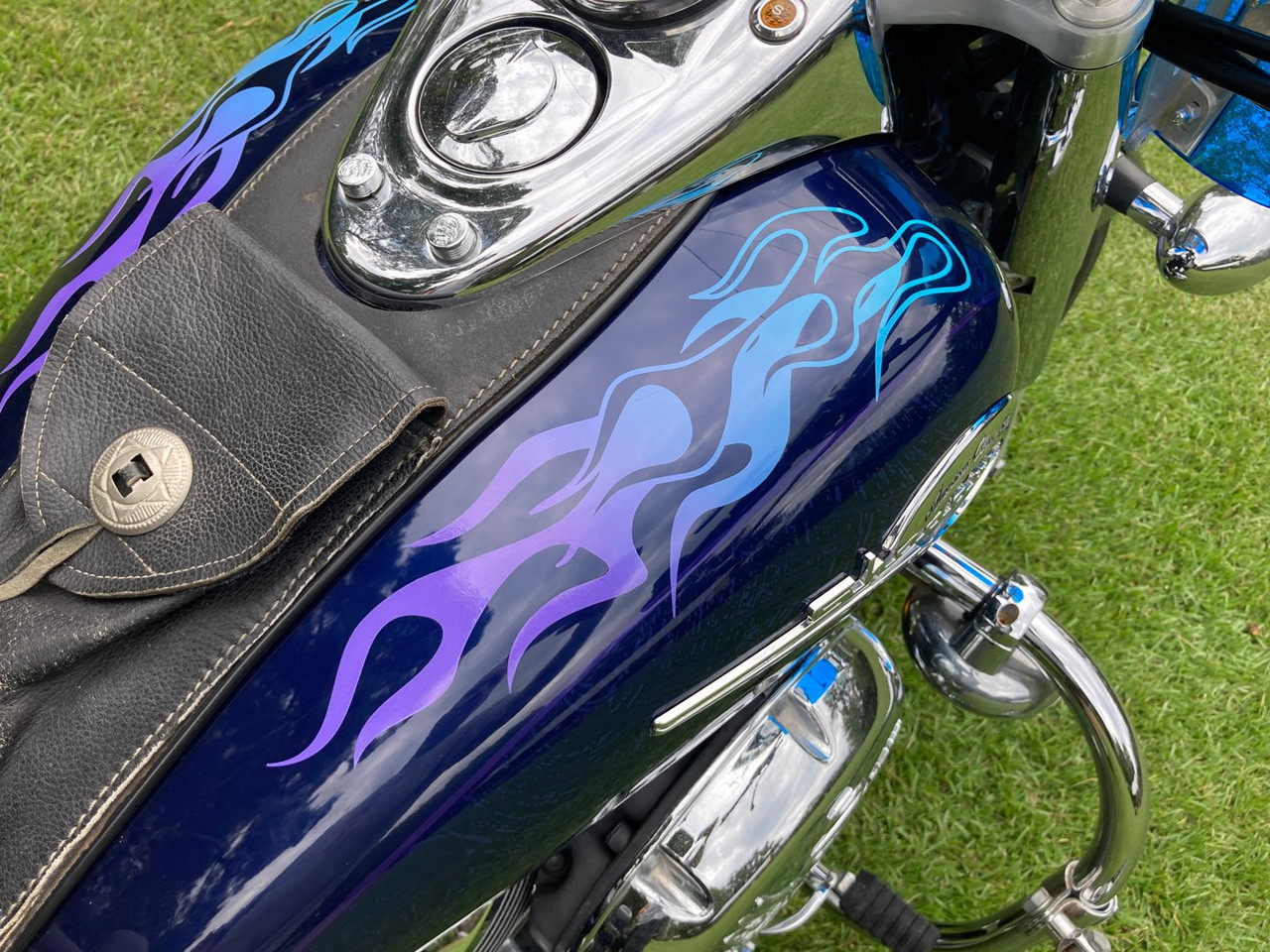 Chaser Motorcycle Flames 2 pc set - Pick Your Color - East Coast