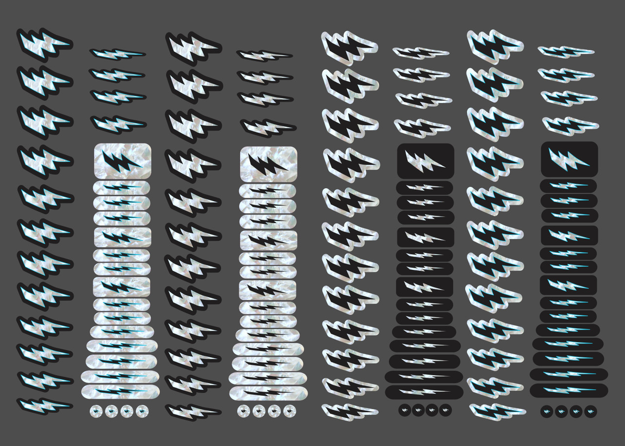 Lightning Bolt - Fret Marker decals - 140 pc set