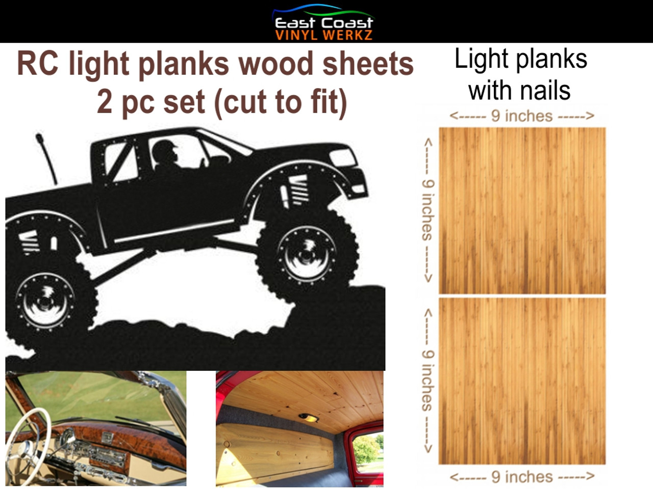 Light planks with nails for RC cars & trucks
2pc set