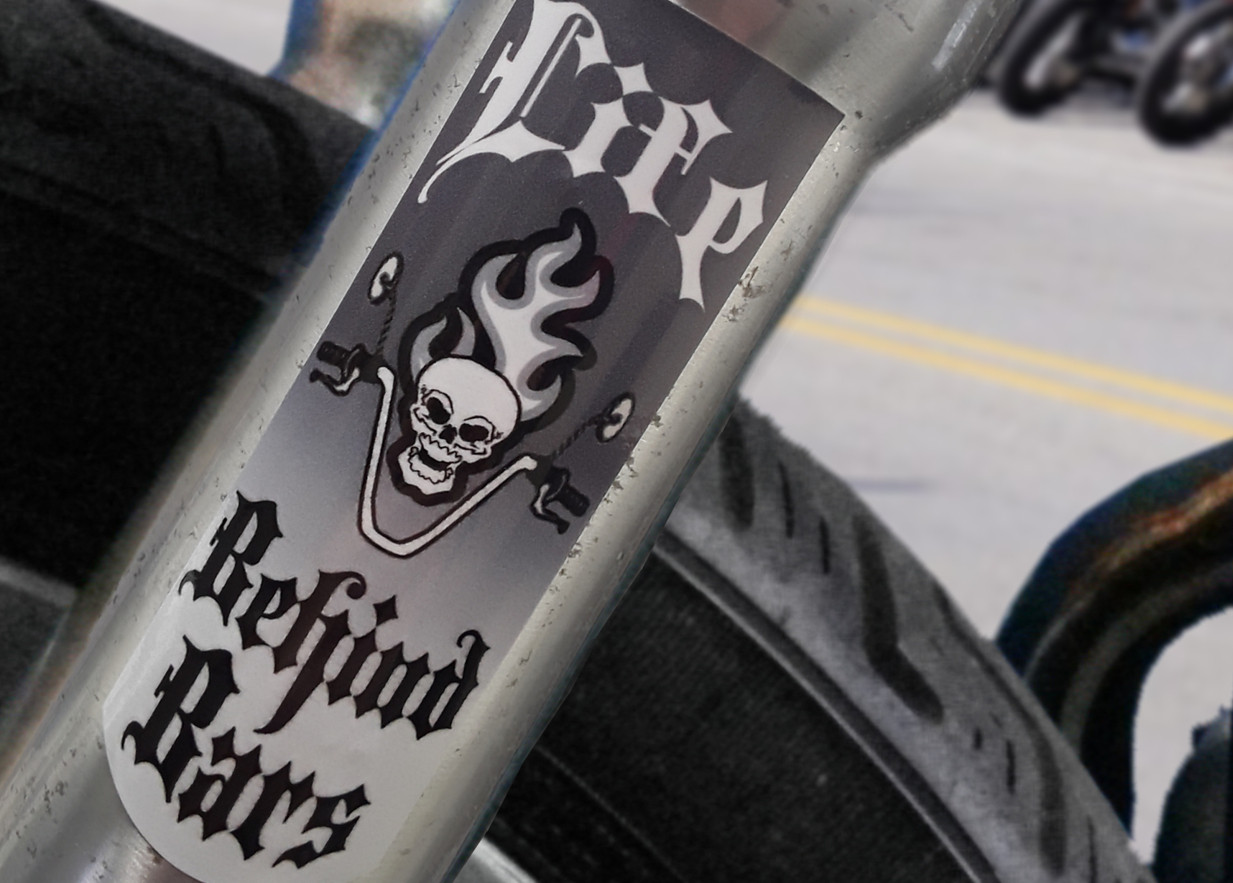 Life Behind Bars Motorcycle Fork Decals 2pc set East Coast Vinyl