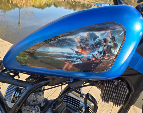 Custom Harley Sportster tank graphics Custom Harley Sportster tank graphics