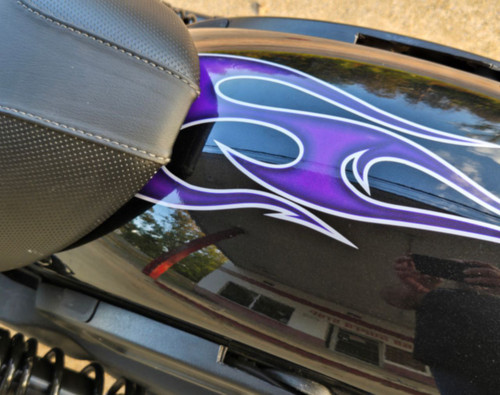 Custom flame graphics for Indian Scout motorcycle tank and fender Custom flame graphics for Indian Scout motorcycle tank and fender