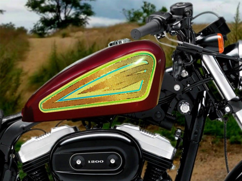 Old School - Gold Sportster tank decals - Numerous styles