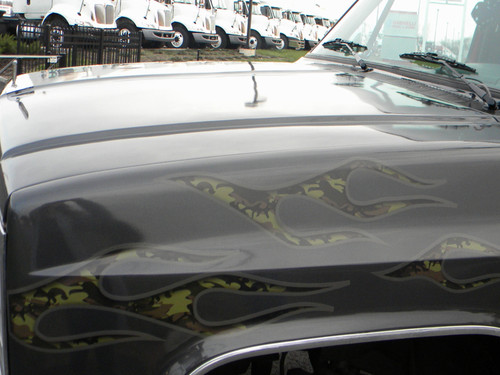 Woodland Camo flames. For your daily driver, or your mud truck!