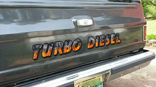 Turbo Diesel - Torched & Smoked -  windshield or tailgate decal