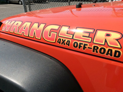 Wrangler 4x4 Off Road | Jeep Hood decals | 2pc set