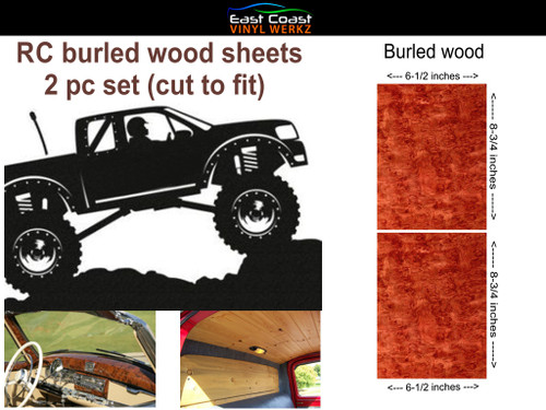 Burled Wood Sheets for RC cars & trucks
2pc set