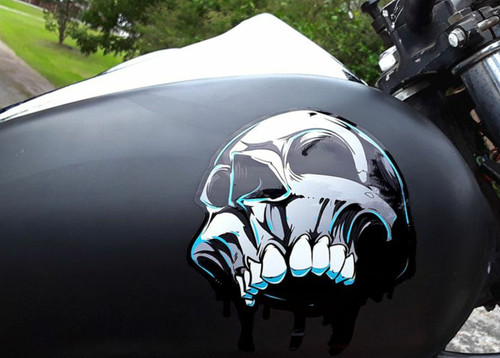 Dripping skull, Tank fender fork decals (7 piece set) pick from 6
