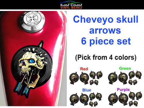6 piece set,  pick from 4 colors

The large  4 1/2" x 6" piece shown on a 2.2 gal sportster tank