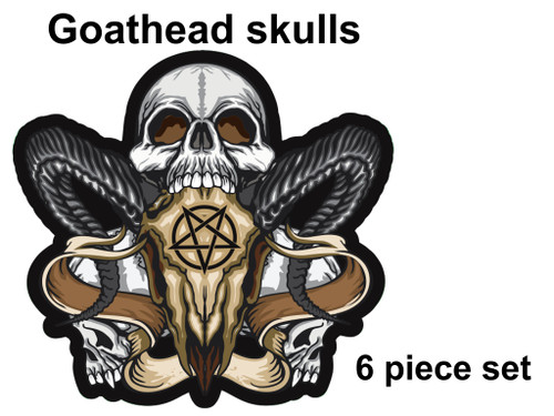 goathead skulls
6 piece set