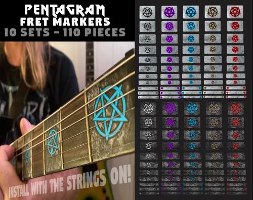 Pentagram Fret Marker Blocks 10 Sets - 110 pieces