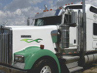 Kenworth hood trim accent flames