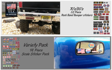 Scale RC Bumper Stickers - Rock Band & Performance Parts Packs for 1 ...