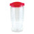 Red Lid  / Clear Tumbler
