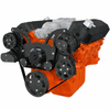 Black Serpentine System for Big Block Chevy - AC, Power Steering & Alternator with Electric Water Pump