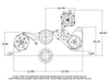 Ford 289-302-351W Serpentine Conversion Kit - Dimensions