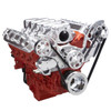 Chevy LS High Mount Wraptor Serpentine System, Polished, Left, ALT Only