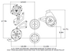 Ford 429-460 Pulley System Dimensions