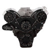 Black Diamond Big Block Chevy Wraptor Serpentine System, Front, ACO